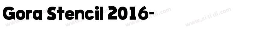 Gora Stencil 2016字体转换